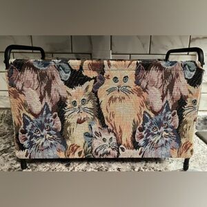Cat Tapestry Basket Storage Bin - Great for Cat Toys or Magazines
